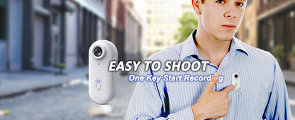 4K HD Mini Vlog Camera with WiFi Wireless Portable Action Body Cam for Sports Travel Photography Pocket Sized Video Recorder