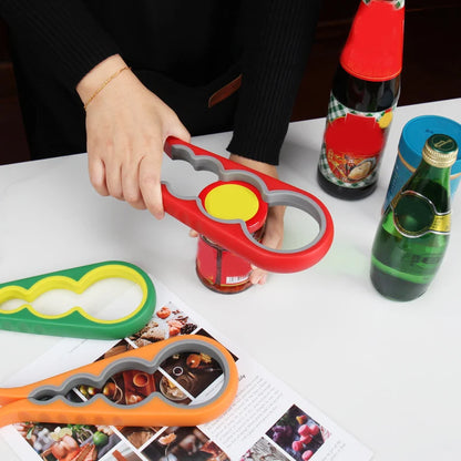 1/2Pcs Multifunctional Cap Opener Four-In-One Cap Opener Can Opener Labor-Saving Cap Opener Kitchen Daily Necessities Bottle Opener Can Opener