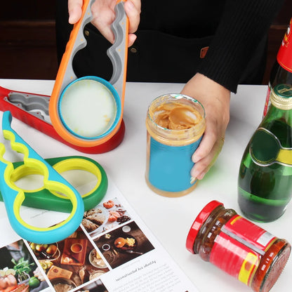 1/2Pcs Multifunctional Cap Opener Four-In-One Cap Opener Can Opener Labor-Saving Cap Opener Kitchen Daily Necessities Bottle Opener Can Opener