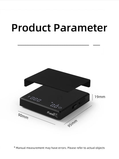 Fuego Kitchen Coffee Scale with Timer Rechargeable Digital Scale 0.1g High Precision 3 Modes Drip Espresso Scale Barista Gift