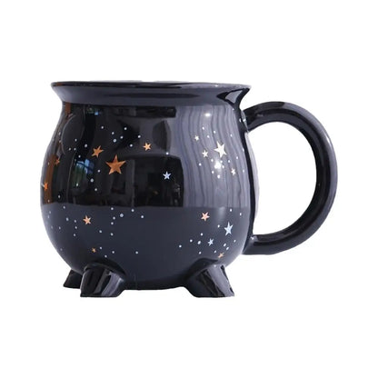 Witch Cup All-Season Drinkware Halloween Mugs 11 oz Halloween Cauldron Ceramic Mugs Hot Cocoa Mugs Drinking Cups for Coffee Tea