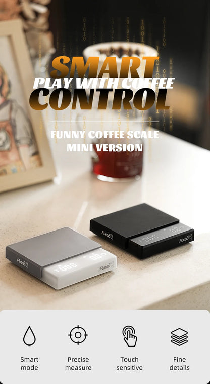 Fuego Kitchen Coffee Scale with Timer Rechargeable Digital Scale 0.1g High Precision 3 Modes Drip Espresso Scale Barista Gift