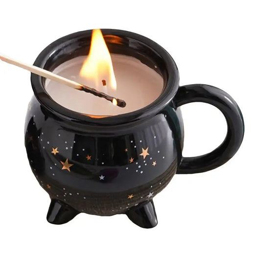 Witch Cup All-Season Drinkware Halloween Mugs 11 oz Halloween Cauldron Ceramic Mugs Hot Cocoa Mugs Drinking Cups for Coffee Tea