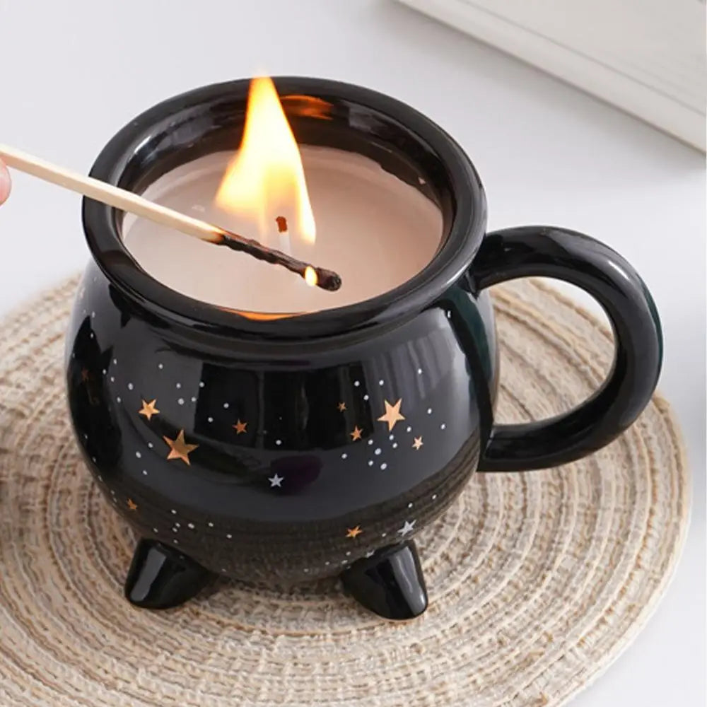 Witch Cup All-Season Drinkware Halloween Mugs 11 oz Halloween Cauldron Ceramic Mugs Hot Cocoa Mugs Drinking Cups for Coffee Tea