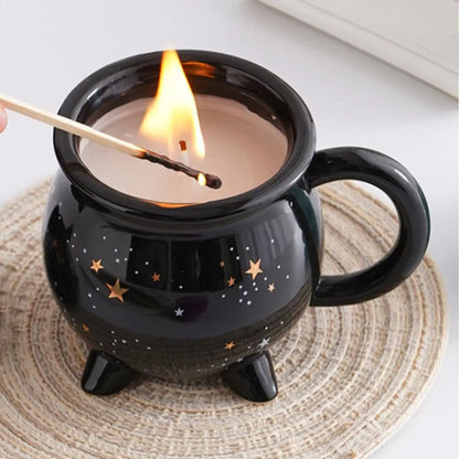 Witch Cup All-Season Drinkware Halloween Mugs 11 oz Halloween Cauldron Ceramic Mugs Hot Cocoa Mugs Drinking Cups for Coffee Tea