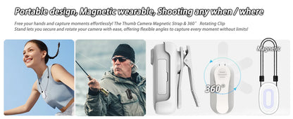 4K HD Mini Vlog Camera with WiFi Wireless Portable Action Body Cam for Sports Travel Photography Pocket Sized Video Recorder