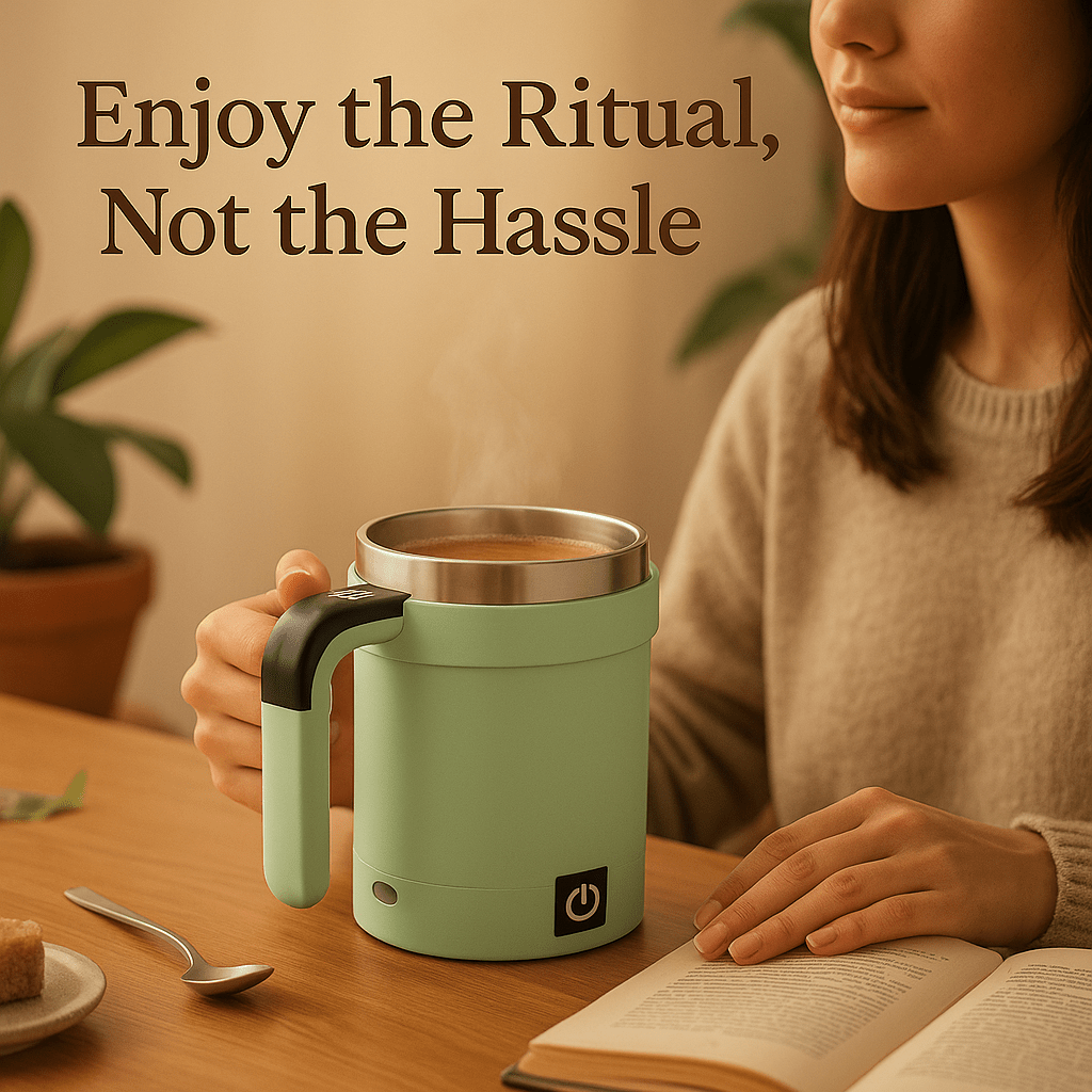 BrewFlow™ – Self - Stirring Magnetic Mug for Effortless Sips - aqcollective