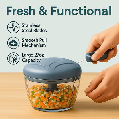 ChopMate™ – Multi - Blade Vegetable and Meat Handheld Grinder - aqcollective