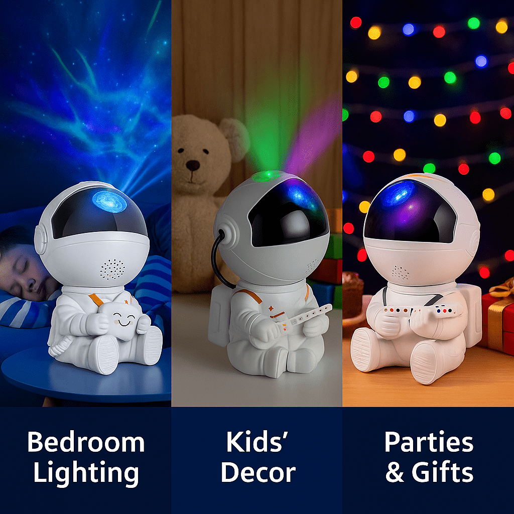 CosmoGlow™ – Astronaut Galaxy Star LED Projector - aqcollective
