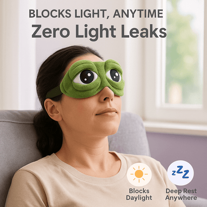 DreamRibbit™ – 3D Frog - Shaped Contoured Sleep Mask - aqcollective