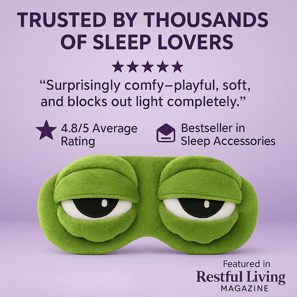 DreamRibbit™ – 3D Frog - Shaped Contoured Sleep Mask - aqcollective