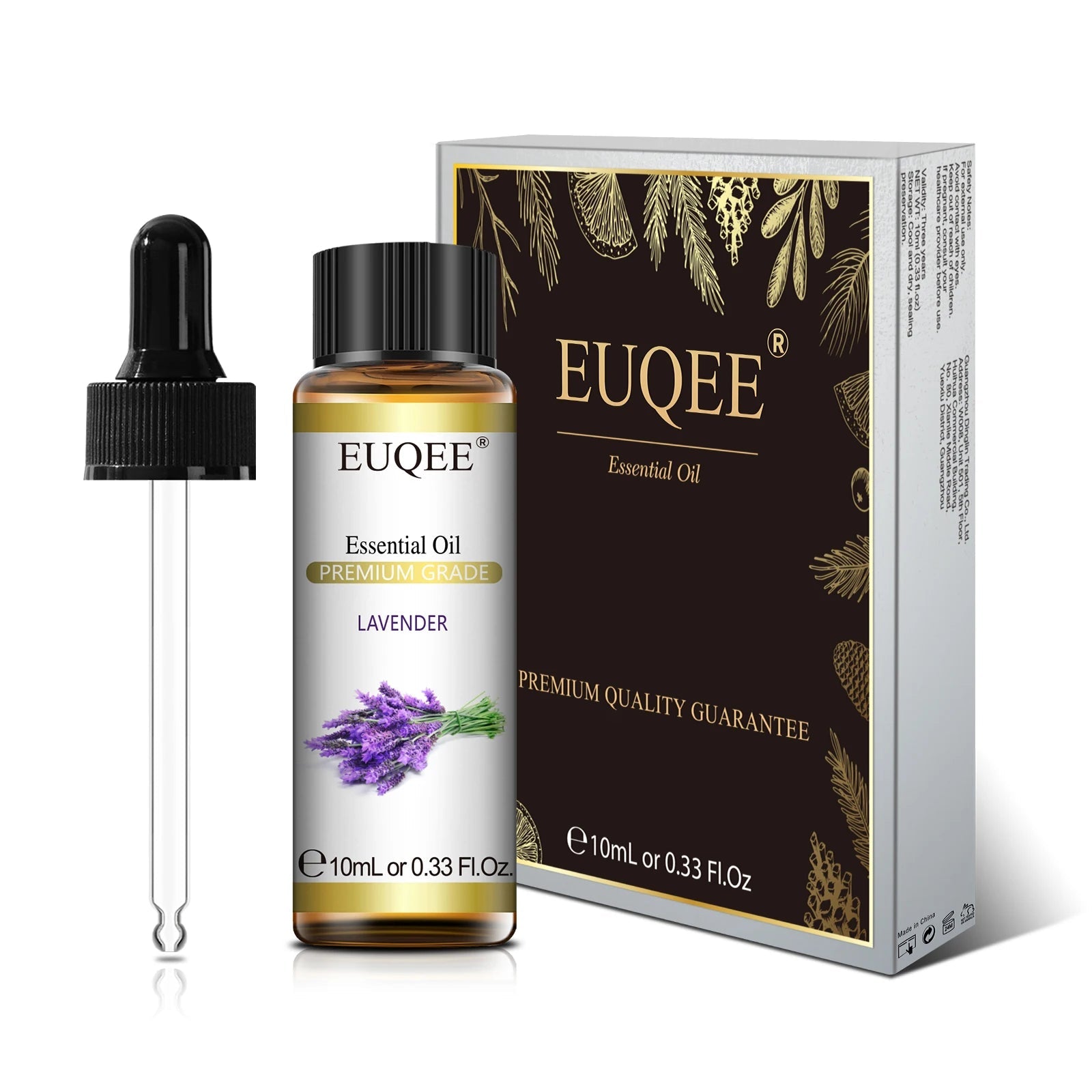 EUQEE 10ml Pure Natural Essential Oil Lavender Jasmine Eucalyptus Vanilla Sandalwood Sweet Orange Lemon Oregano Neroli Fragrance - aqcollective