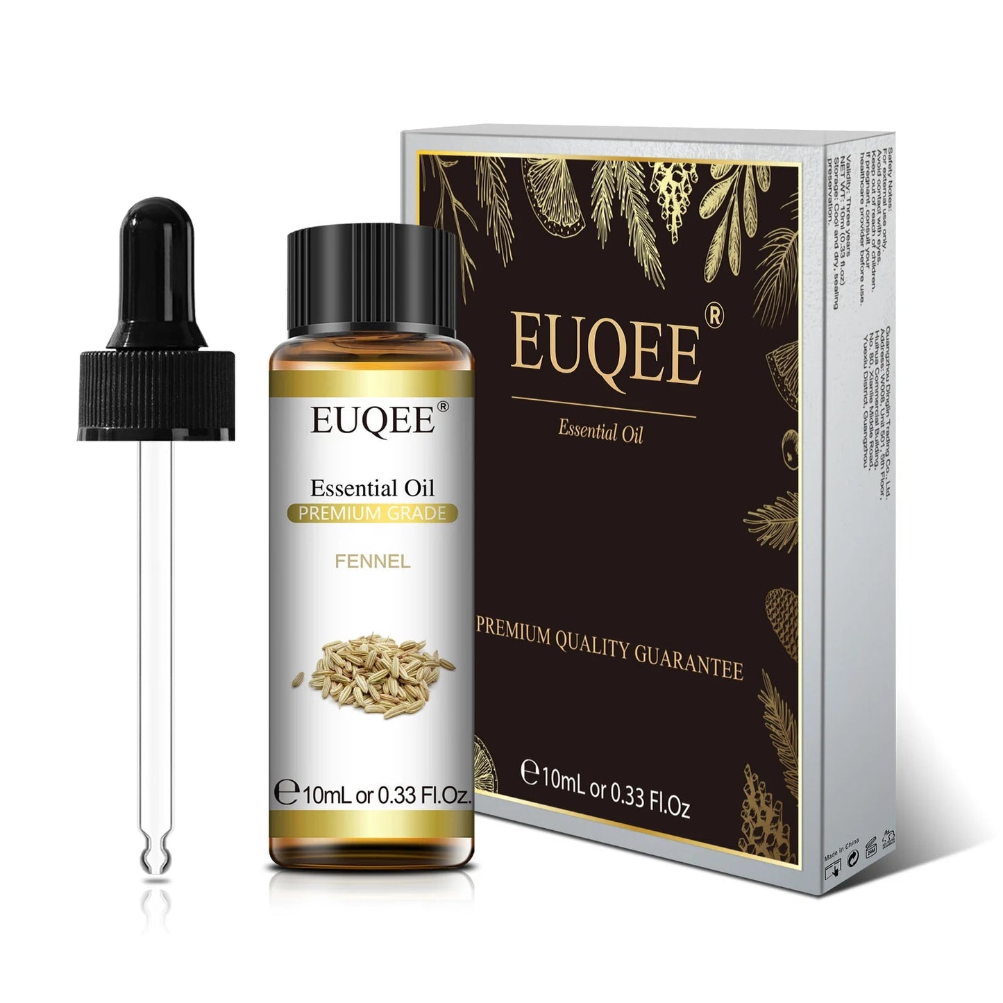 EUQEE 10ml Pure Natural Essential Oil Lavender Jasmine Eucalyptus Vanilla Sandalwood Sweet Orange Lemon Oregano Neroli Fragrance - aqcollective
