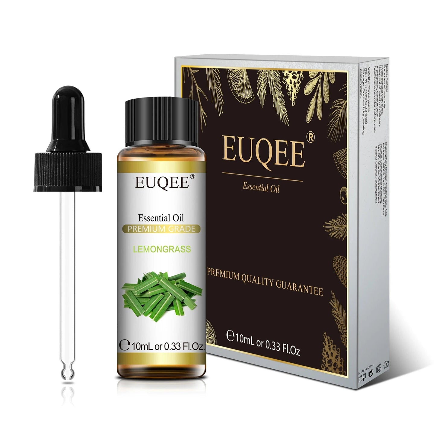 EUQEE 10ml Pure Natural Essential Oil Lavender Jasmine Eucalyptus Vanilla Sandalwood Sweet Orange Lemon Oregano Neroli Fragrance - aqcollective