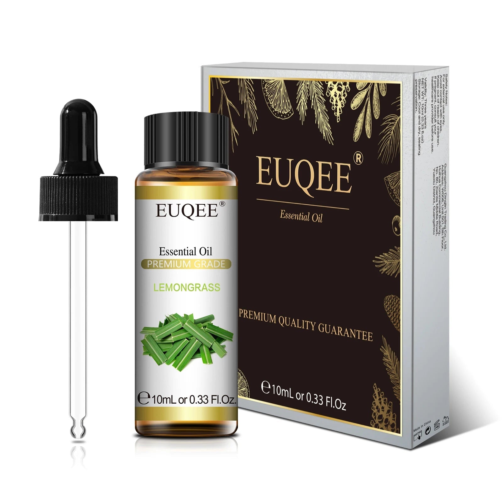 EUQEE 10ml Pure Natural Essential Oil Lavender Jasmine Eucalyptus Vanilla Sandalwood Sweet Orange Lemon Oregano Neroli Fragrance - aqcollective