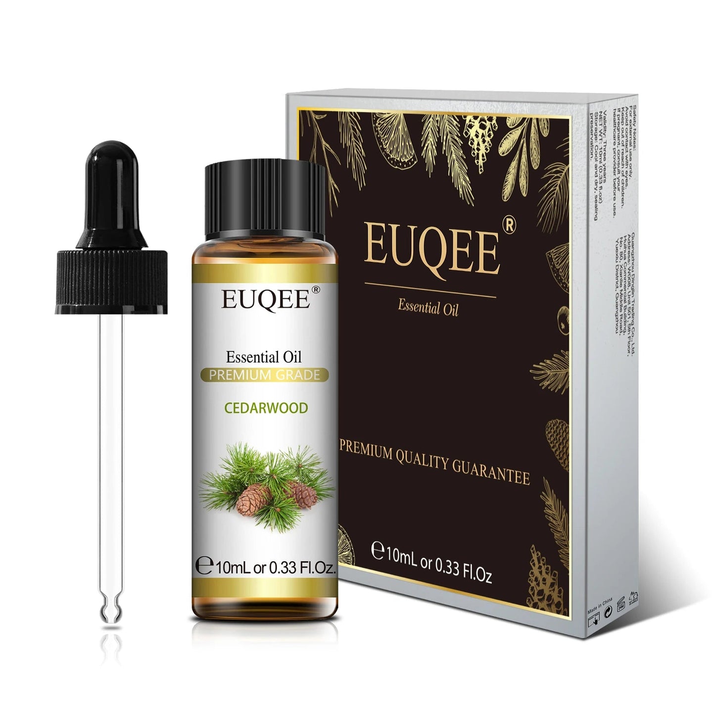 EUQEE 10ml Pure Natural Essential Oil Lavender Jasmine Eucalyptus Vanilla Sandalwood Sweet Orange Lemon Oregano Neroli Fragrance - aqcollective