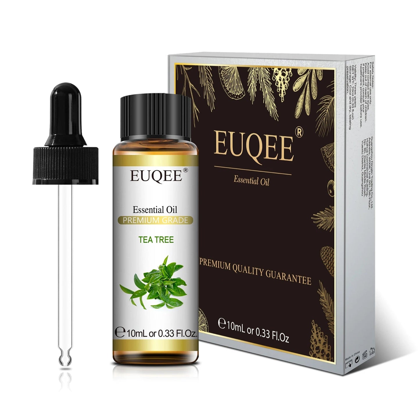 EUQEE 10ml Pure Natural Essential Oil Lavender Jasmine Eucalyptus Vanilla Sandalwood Sweet Orange Lemon Oregano Neroli Fragrance - aqcollective