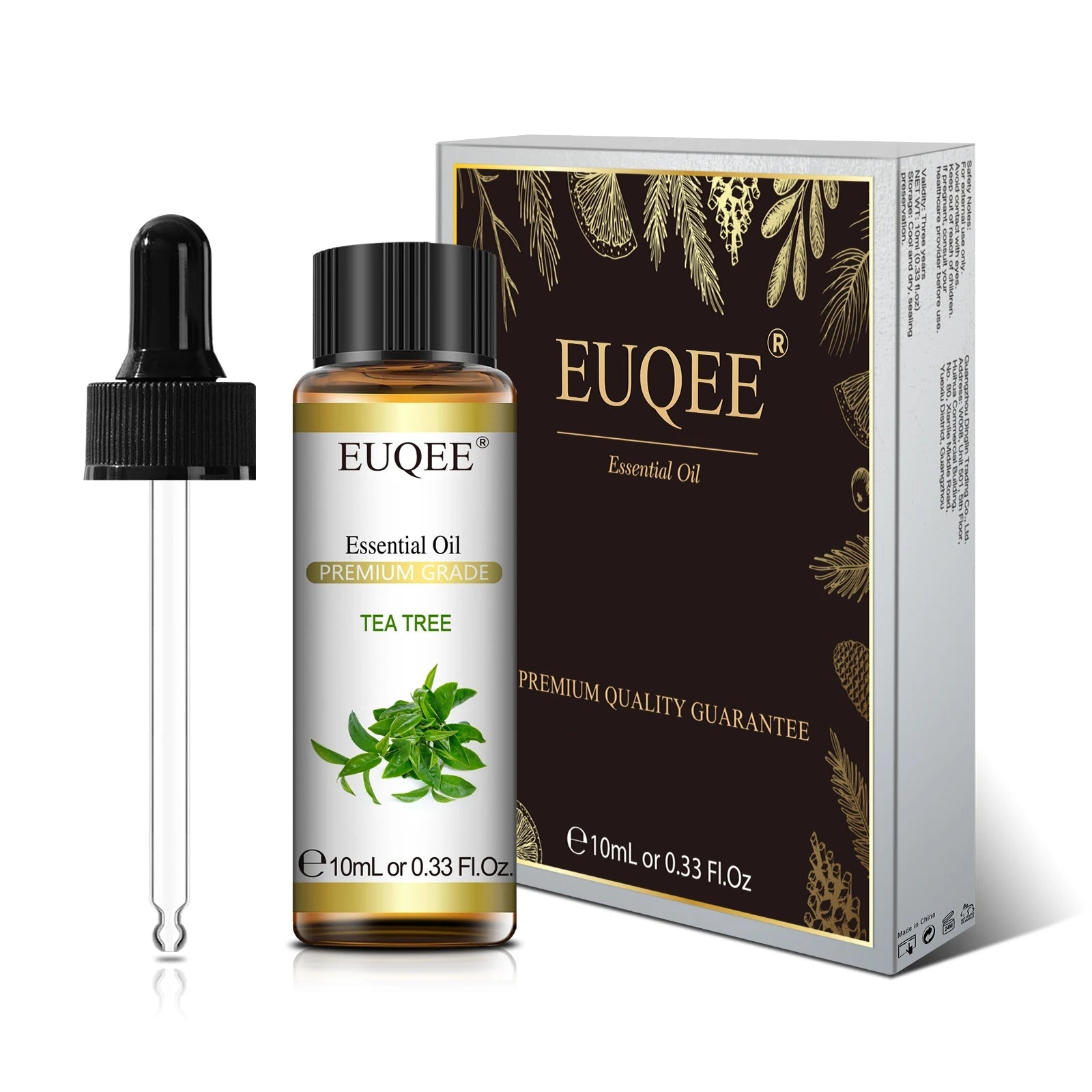 EUQEE 10ml Pure Natural Essential Oil Lavender Jasmine Eucalyptus Vanilla Sandalwood Sweet Orange Lemon Oregano Neroli Fragrance - aqcollective