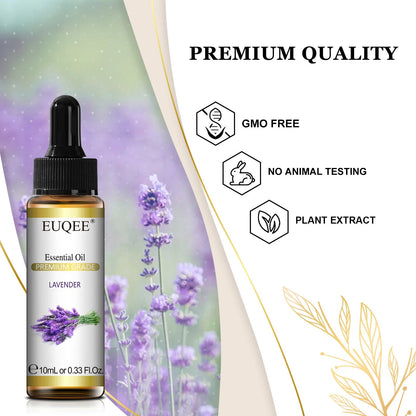 EUQEE 10ml Pure Natural Essential Oil Lavender Jasmine Eucalyptus Vanilla Sandalwood Sweet Orange Lemon Oregano Neroli Fragrance - aqcollective