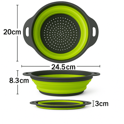 FlexiDrain™ – Compact Silicone Colander - aqcollective
