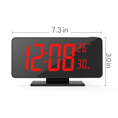 GlowCast™ – Projection Digital Alarm Clock with Temperature & Humidity Display - aqcollective