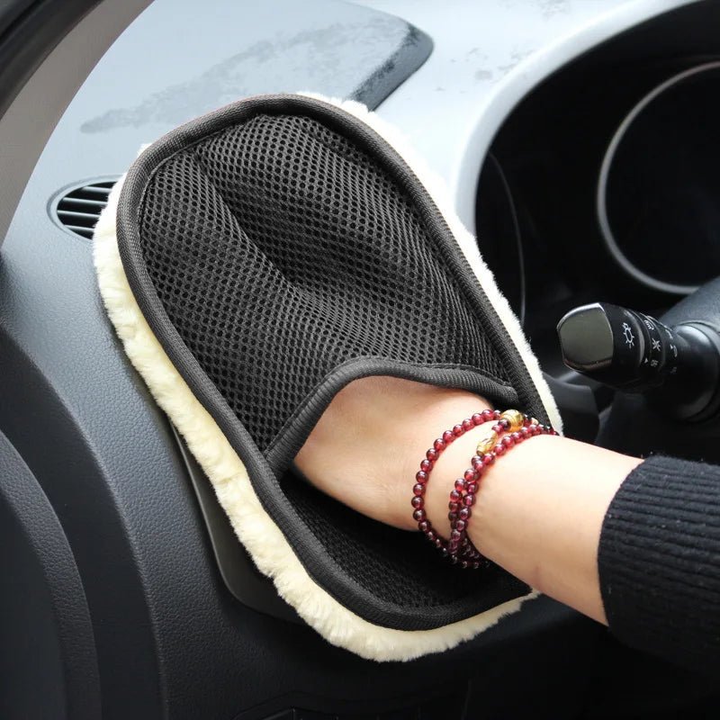 Microfiber Wool Soft Auto Car Washing Glove Cleaning Car Cleaning glove Motorcycle Washer Care Car paint Wash care tools - aqcollective