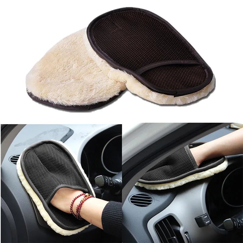 Microfiber Wool Soft Auto Car Washing Glove Cleaning Car Cleaning glove Motorcycle Washer Care Car paint Wash care tools - aqcollective