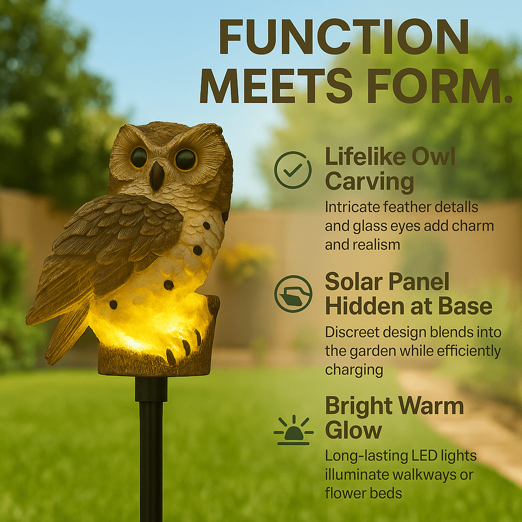 Owlight™ – Solar Owl Garden LED Lights - aqcollective
