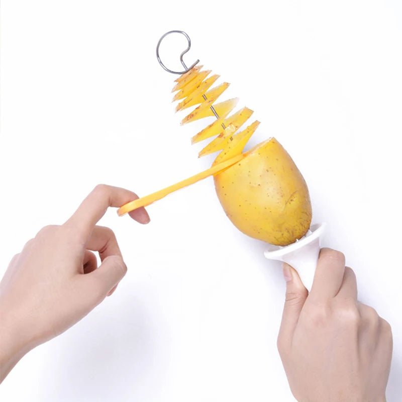 Spiral Potato Cutter Twisted Slice Potato Tower Whirlwind Potato Cut Diy Creative Fruit And Vegetable Spiral Slicer For Kitchen - aqcollective