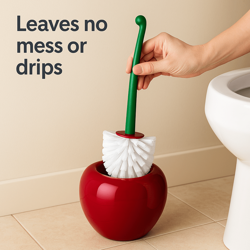 SweetScrub™ – Cherry - Shaped Toilet Brush & Holder 1pc - aqcollective