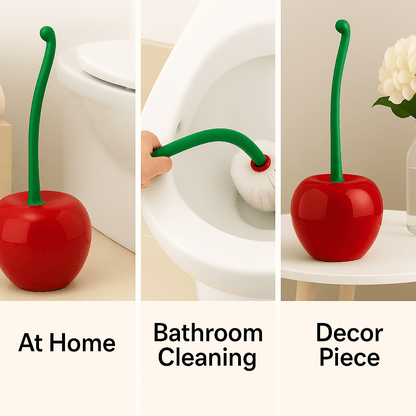 SweetScrub™ – Cherry - Shaped Toilet Brush & Holder 1pc - aqcollective
