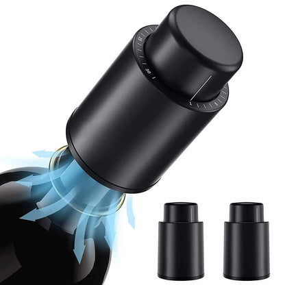 Vacuum Wine Bottle Stopper Sealed Storage Vacuum Memory Wine Stopper Push Style Bar Tools Barware Reusable Wine Cork - aqcollective