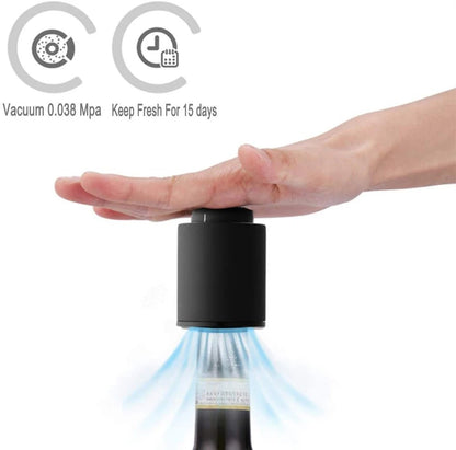 Vacuum Wine Bottle Stopper Sealed Storage Vacuum Memory Wine Stopper Push Style Bar Tools Barware Reusable Wine Cork - aqcollective