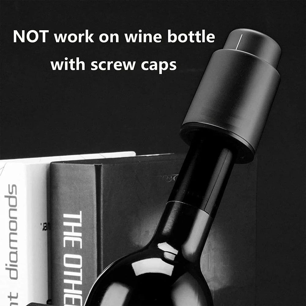Vacuum Wine Bottle Stopper Sealed Storage Vacuum Memory Wine Stopper Push Style Bar Tools Barware Reusable Wine Cork - aqcollective